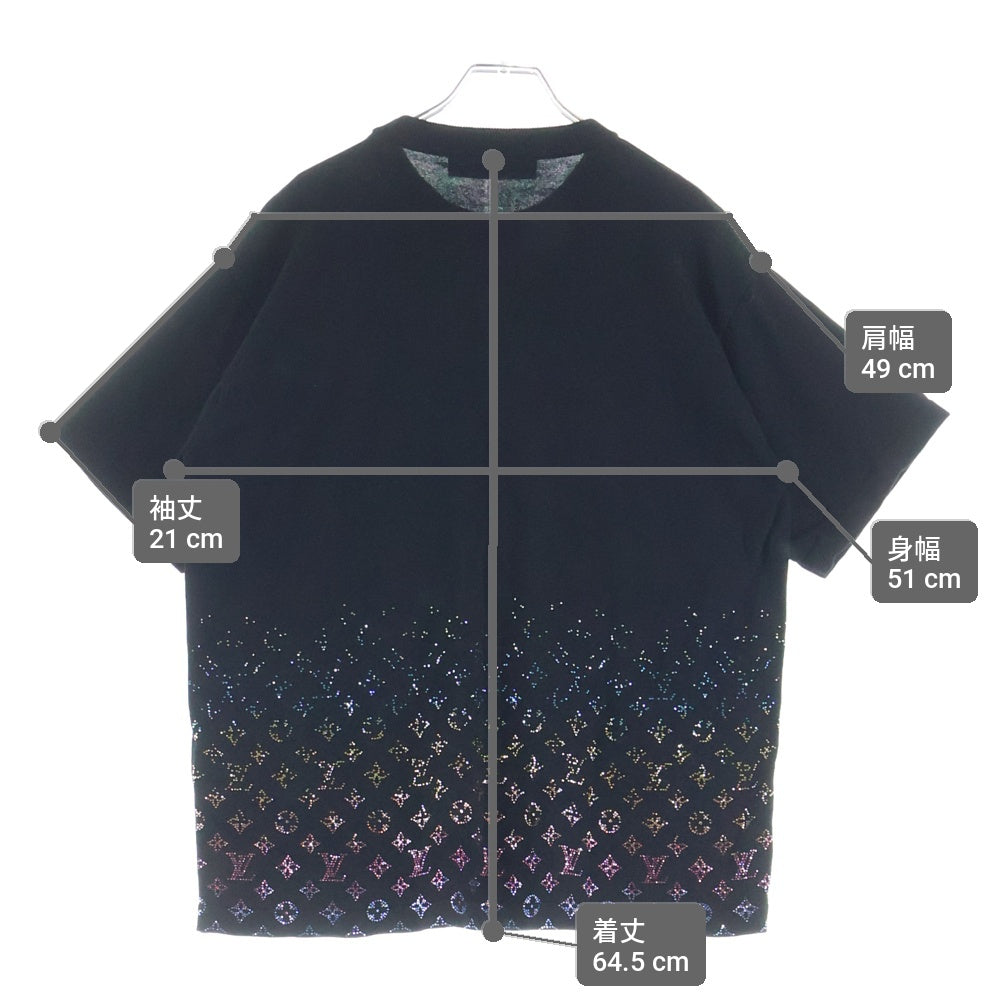 LOUIS VUITTON(ルイヴィトン) 25AW モノグラム グラディエント エンベリッシュド半袖Tシャツ カットソーブラック RM252MV AUR HTN03W