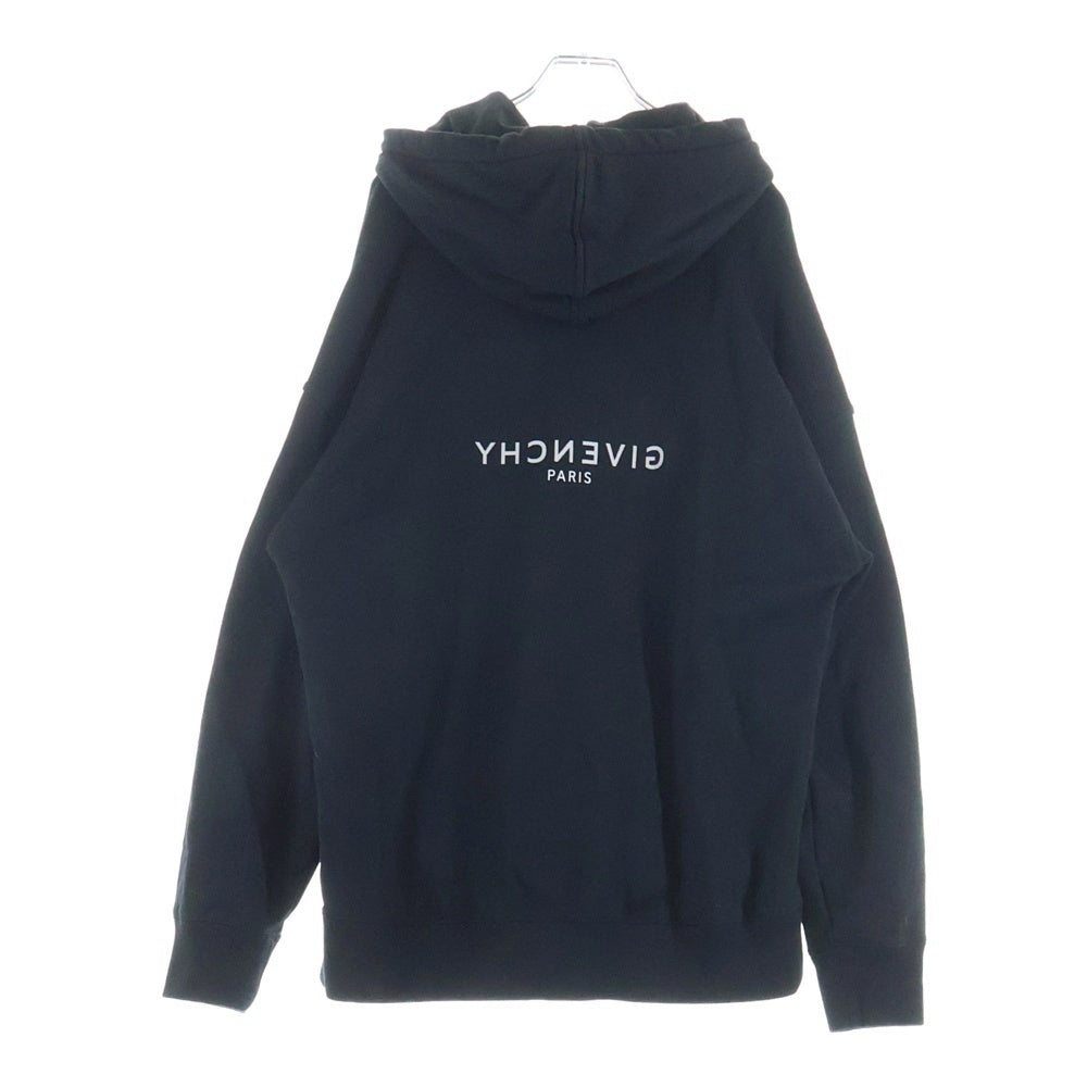 GIVENCHY(ジバンシィ) ロゴプリント プルオーバースウェットパーカー フーディー ブラック
