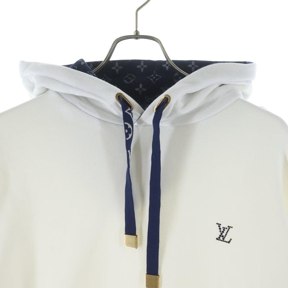 LOUIS VUITTON(ルイヴィトン) 25AW モノグラムライニング ラインストーン ロゴパーカー ホワイト RM252MQ ZA8 HSY25W