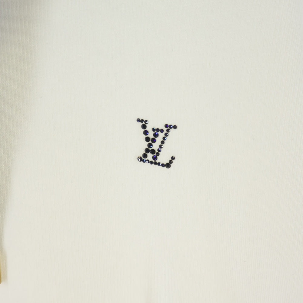 LOUIS VUITTON(ルイヴィトン) 25AW モノグラムライニング ラインストーン ロゴパーカー ホワイト RM252MQ ZA8 HSY25W