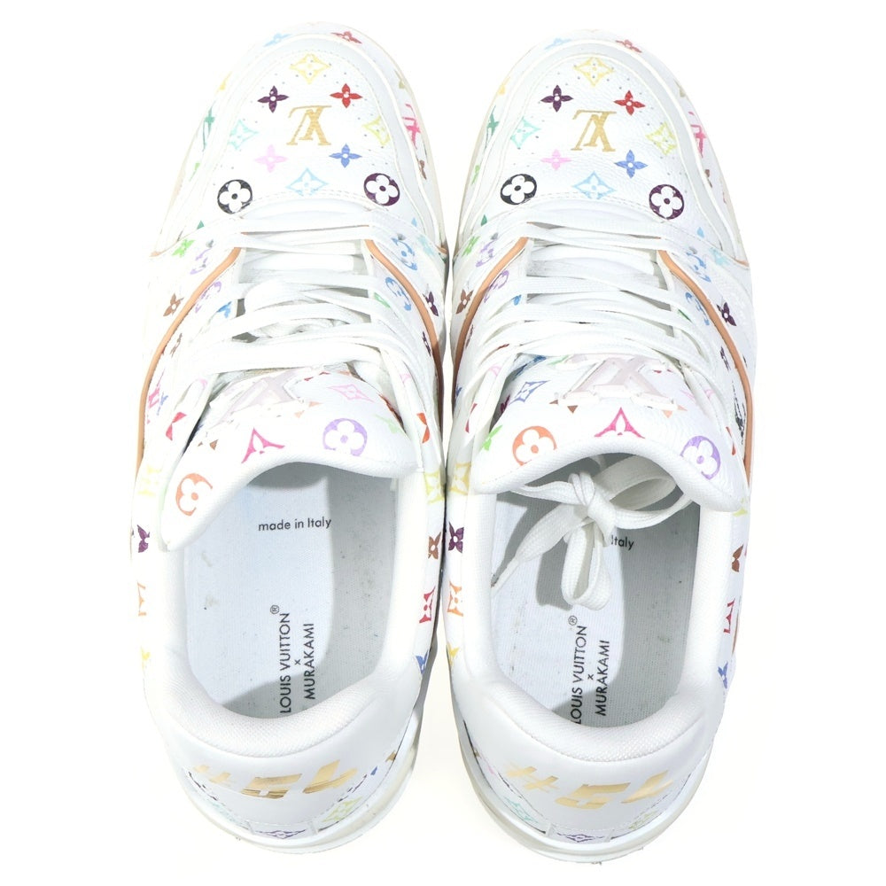 LOUIS VUITTON(ルイヴィトン) ×TM LV トレイナー モノグラム マルチカラー レザー レースアップ ローカットシューズ スニーカー ホワイト 1AJQC4