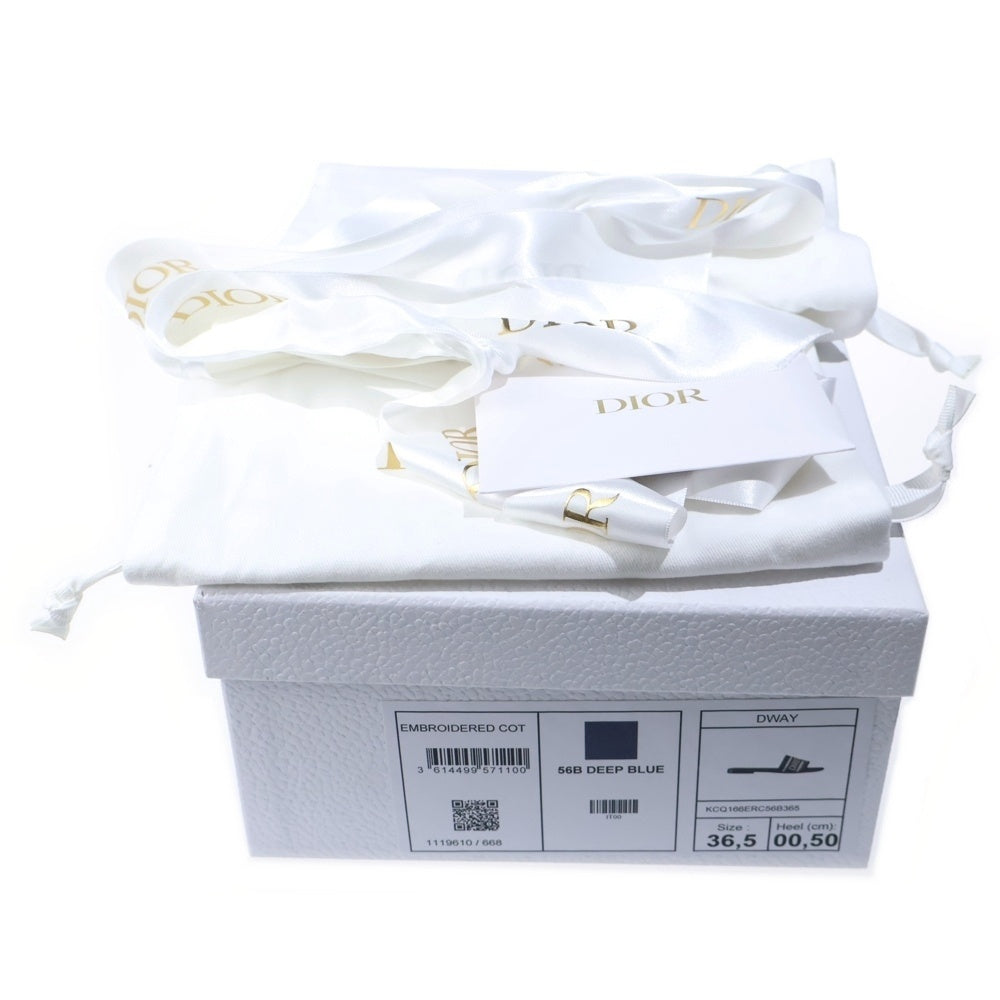 DIOR(ディオール) 26SS Dway スライド エンブロイダリー サンダル シューズ ミュール ネイビー KCQ166ERC_S56B レディース