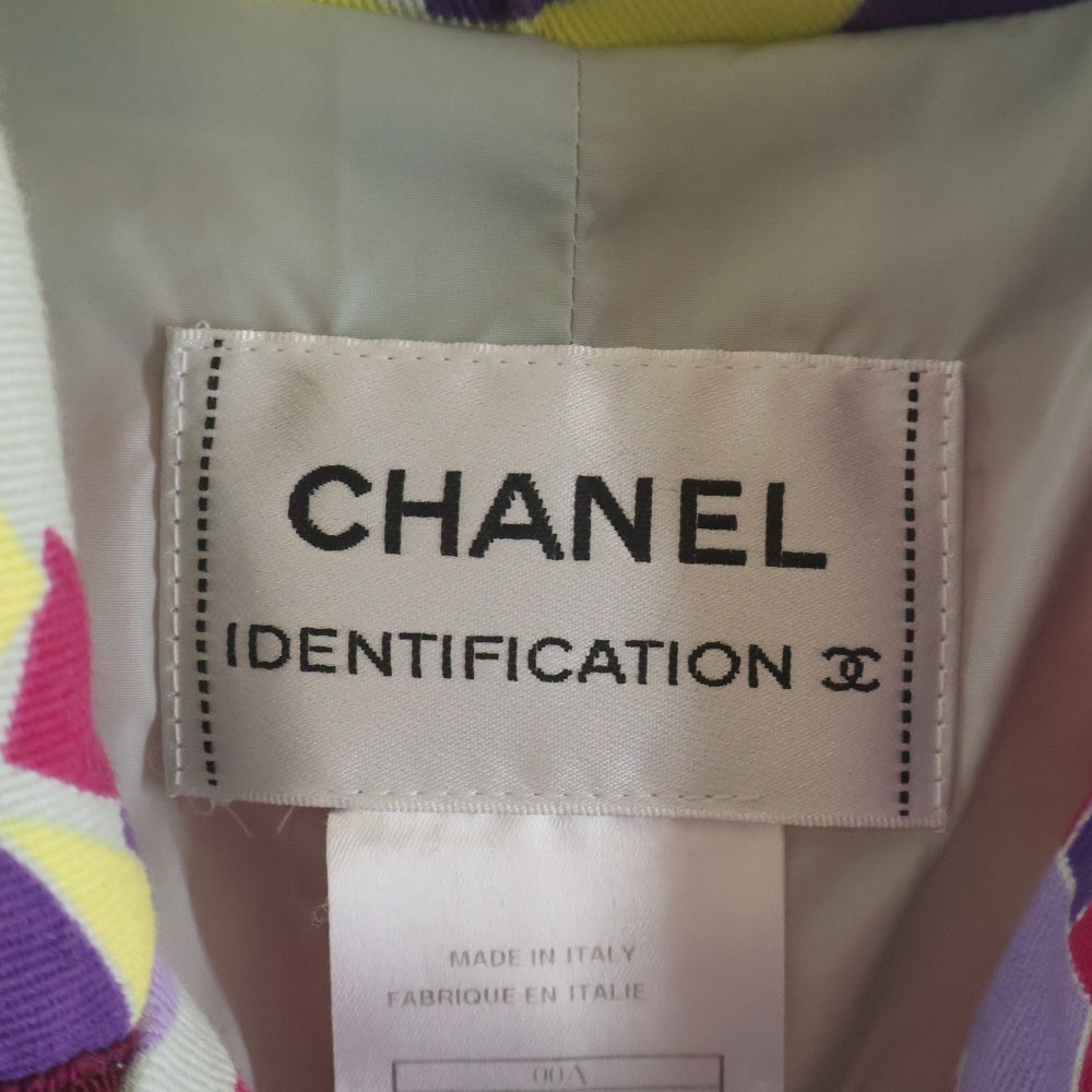 CHANEL(シャネル) 00AW CCロゴ 総柄 ジャケット アウター マルチカラー コットン P16058V08941 レディース