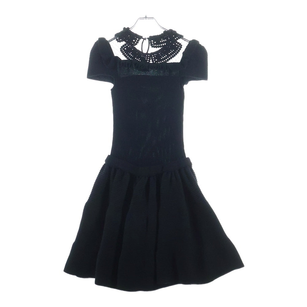 RED VALENTINO(レッド ヴァレンティノ) ウールニット ワンピース ブラック DRA9A909 レディース