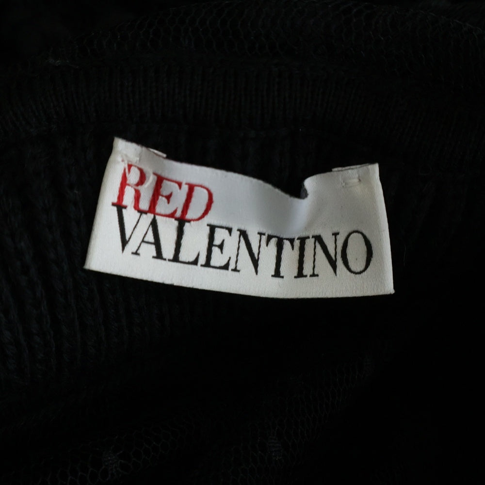 RED VALENTINO(レッド ヴァレンティノ) ウールニット ワンピース ブラック DRA9A909 レディース