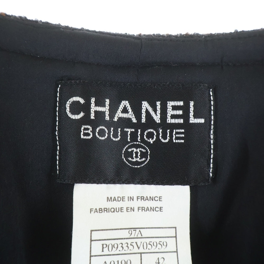 CHANEL(シャネル) ツイードデザイン ウールワンピース ブラウン 1094162.4594 レディース