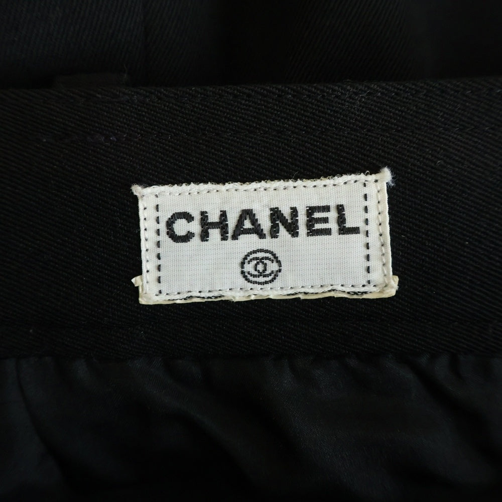 CHANEL(シャネル) ココボタン バックルスカート ネイビー レディース