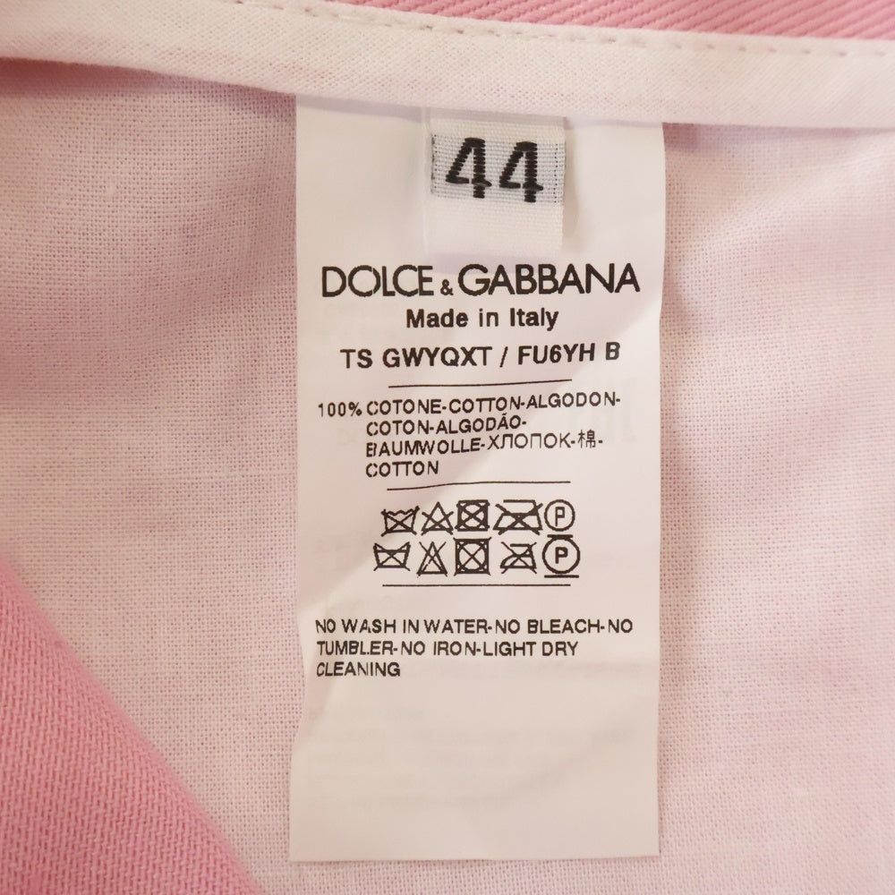 DOLCE & GABBANA(ドルチェアンドガッバーナ) ロゴベルト コーディングデニムパンツ ピンク