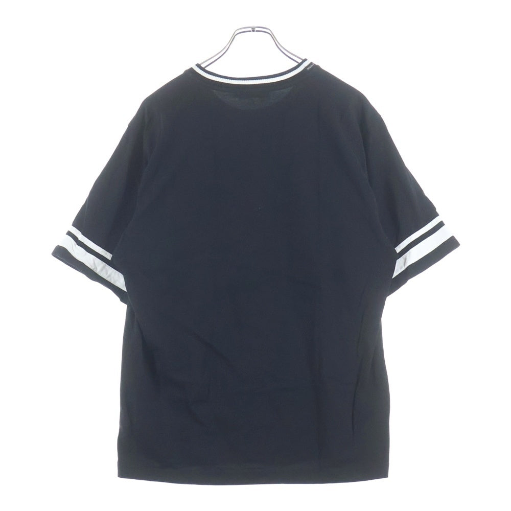 DOLCE & GABBANA(ドルチェアンドガッバーナ) ミラノ紋章デザイン 半袖Tシャツ ブラック