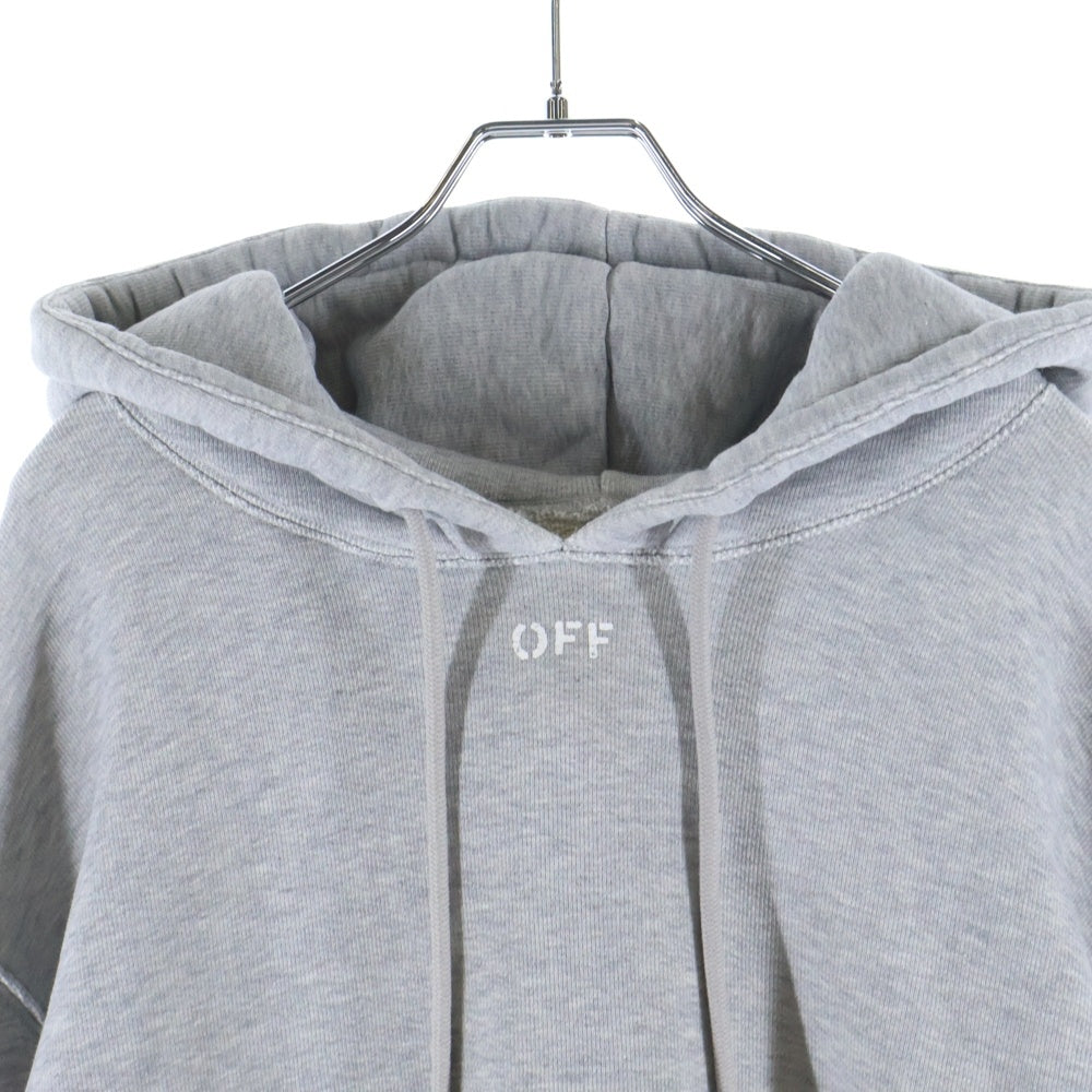 OFF-WHITE(オフホワイト) ロゴプリント プルオーバー スウェットパーカー フーディー グレー OWBB016R19403069 レディース