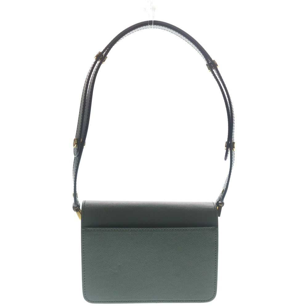 MARNI(マルニ) トランクショルダーバッグ 2WAYショルダーバッグ ハンドバッグ グリーン カーキ レザー SBMPN09NO1 LV520 ゴールド金具 レディース