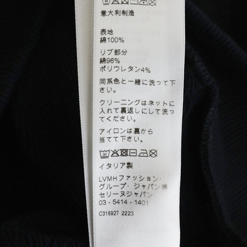CELINE(セリーヌ) 22SS コットンフリース ルーズ ジップアップ スウェットパーカー フーディー ブラック 2Y497670Q