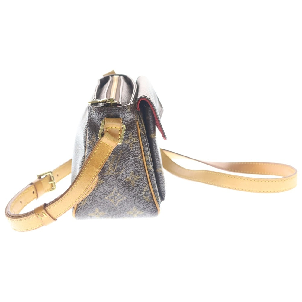 LOUIS VUITTON(ルイヴィトン) ヴィバシテPM モノグラム PVC レザー ショルダーバッグ ゴールド金具 ブラウン M51165 レディース