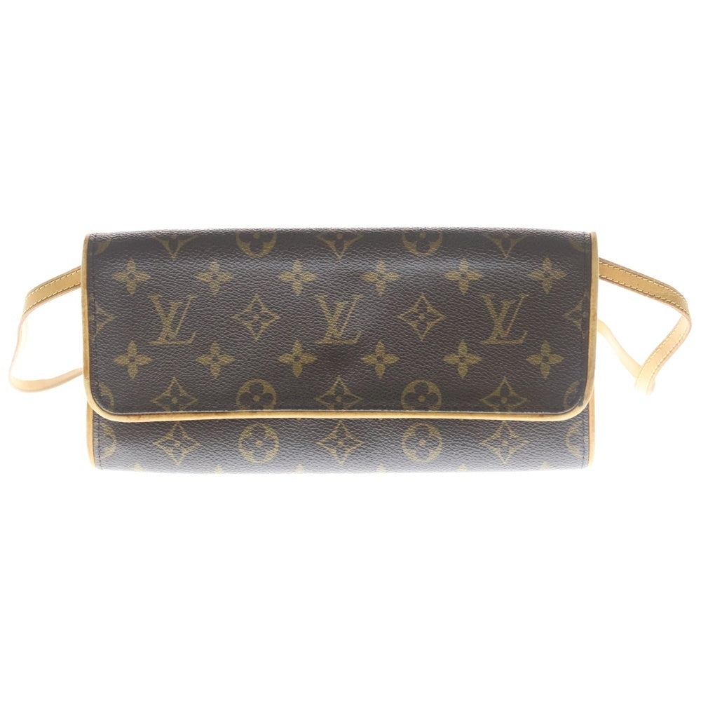 LOUIS VUITTON(ルイヴィトン) ポシェットツインPMモノグラム PVC レザー ショルダーバッグ ブラウン M51854 レディース
