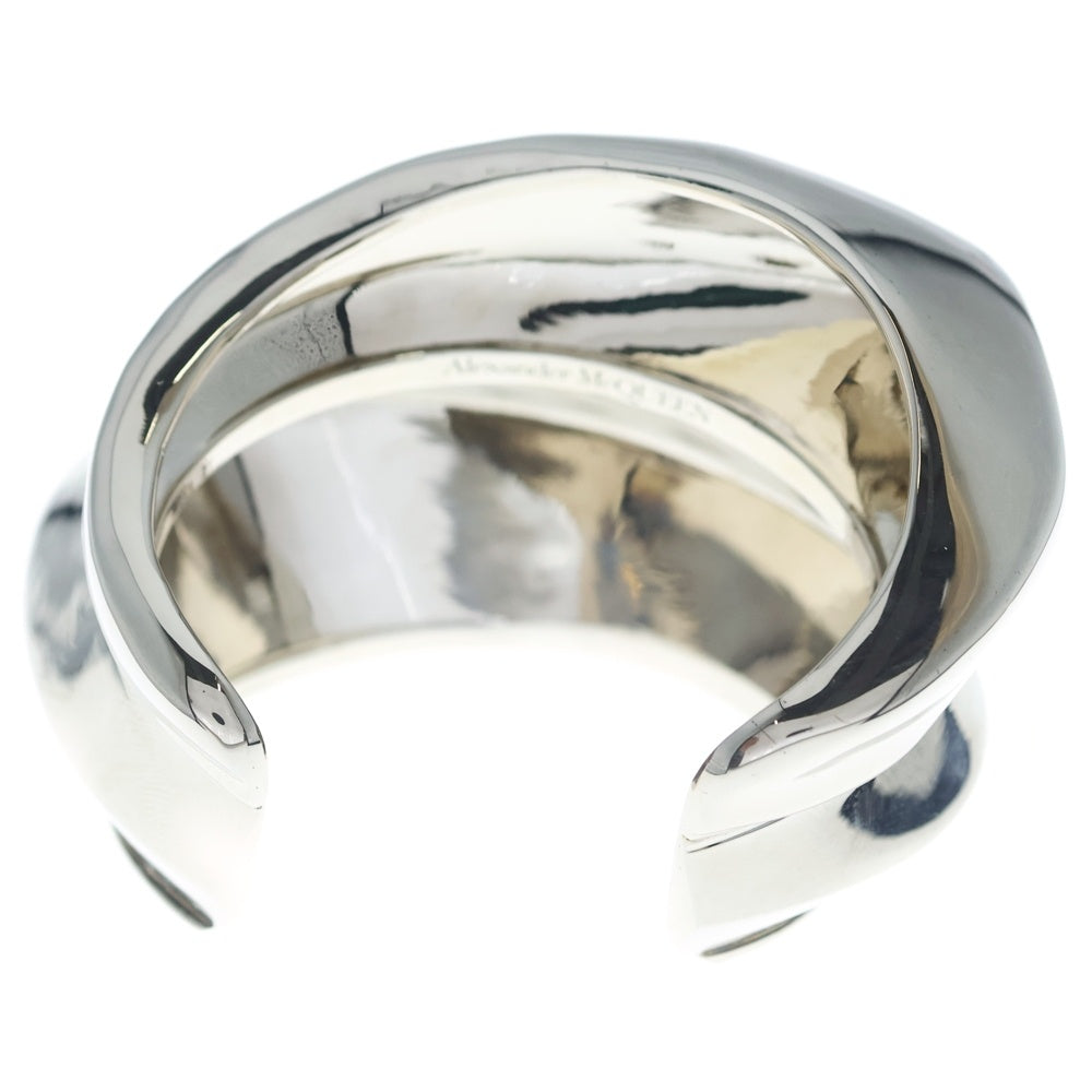 Alexander McQueen(アレキサンダーマックイーン) Sculptual Cuff Bracelet スカルプチュアル カフ ブレスレット メタル バングル シルバー レディース