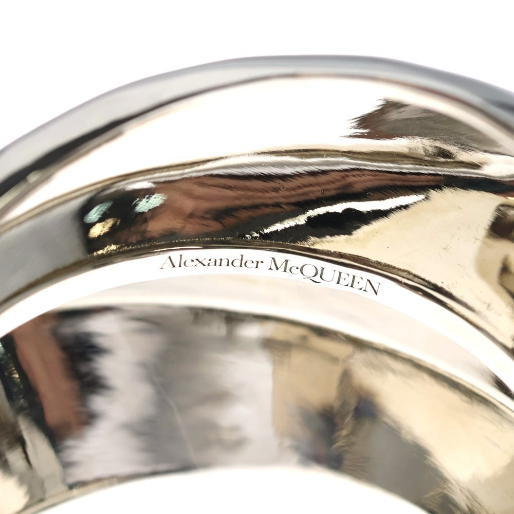 Alexander McQueen(アレキサンダーマックイーン) Sculptual Cuff Bracelet スカルプチュアル カフ ブレスレット メタル バングル シルバー レディース