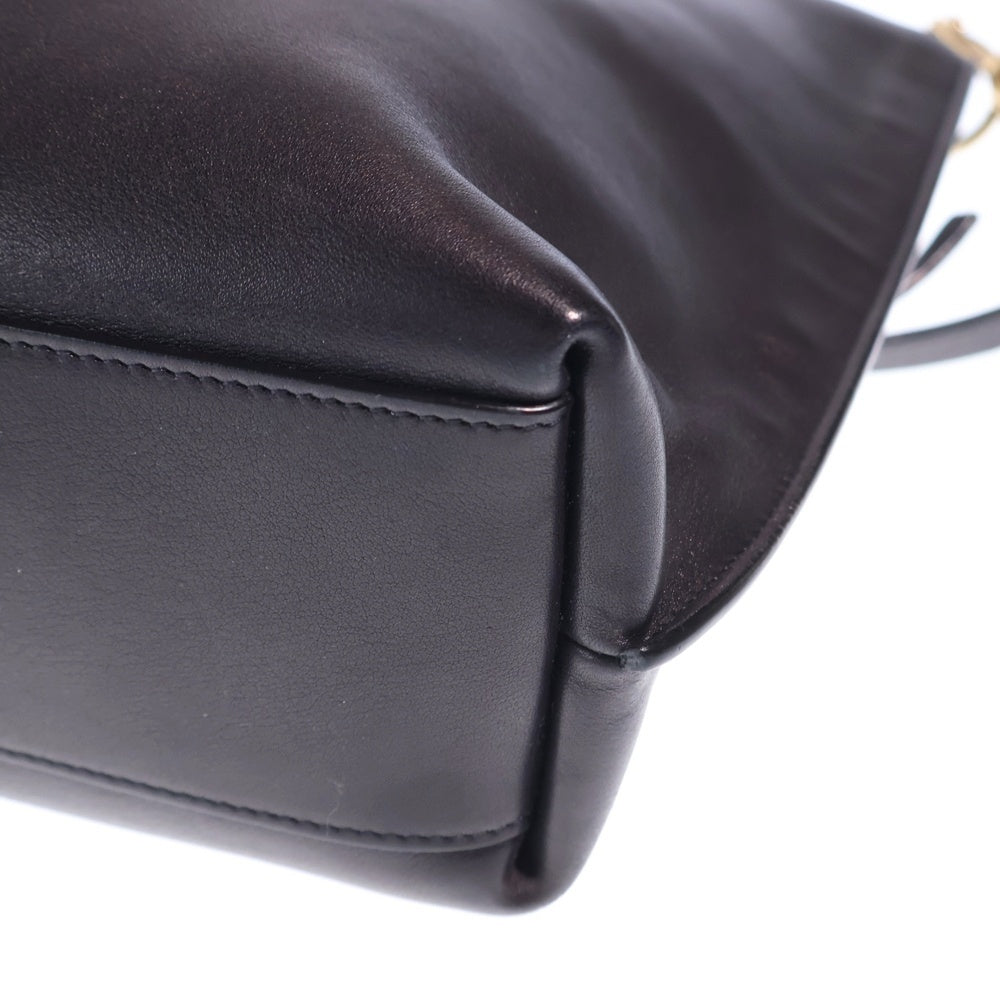 SAINT LAURENT PARIS(サンローランパリ) ホーボーバッグ 2WAYバッグ ショルダーバッグ ハンドバッグ ブラック レザー 635266 ゴールド金具 レディース