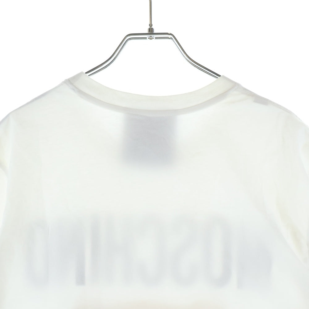 MOSCHINO(モスキーノ) 21SS テディベアプリント クルーネック 半袖 Tシャツ カットソー ホワイト 211ZPV07202040 レディース
