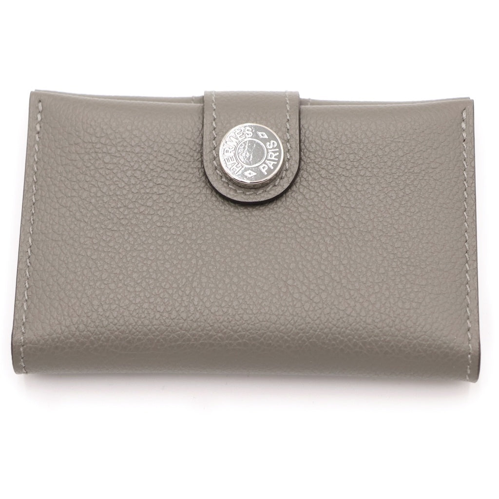 HERMES(エルメス) RMS カードケース 小物入れ グレー エバーカラー グリメイヤー シルバー金具 B刻印 レディース