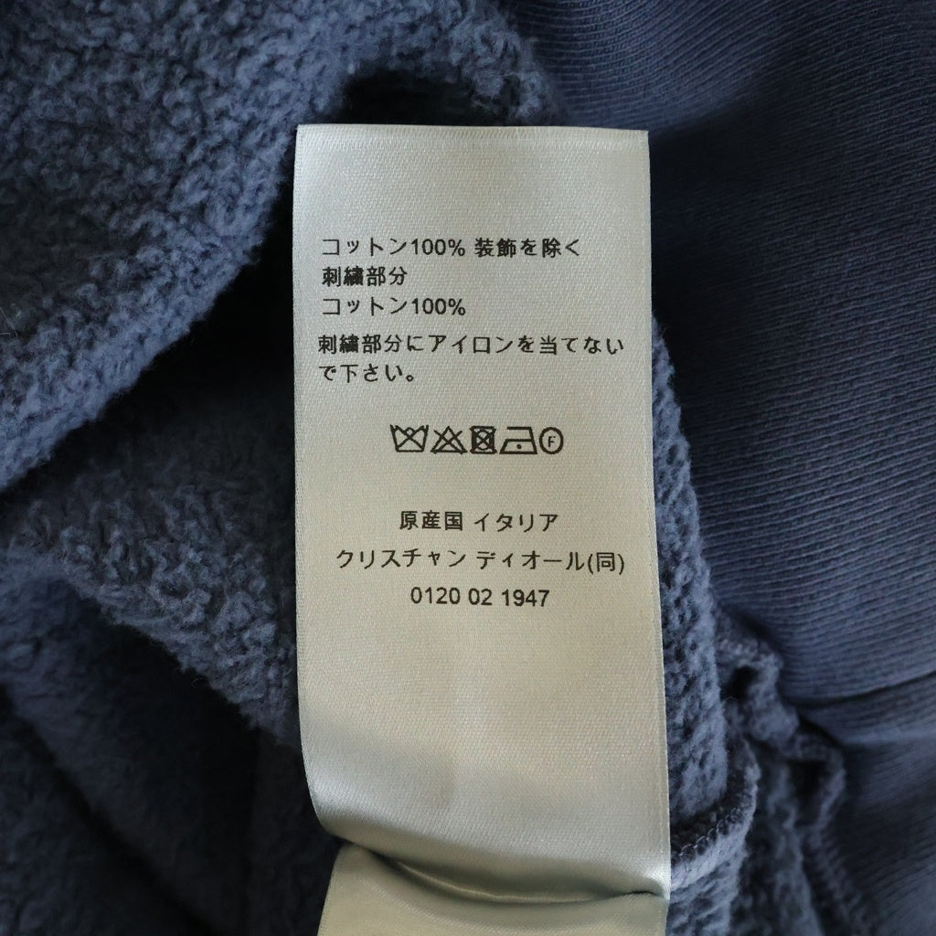 Christian Dior(クリスチャンディオール) ×ストーンアイランド ロゴ刺繍 クルーネック プルオーバースウェット トレーナー ネイビー 493J640A0531