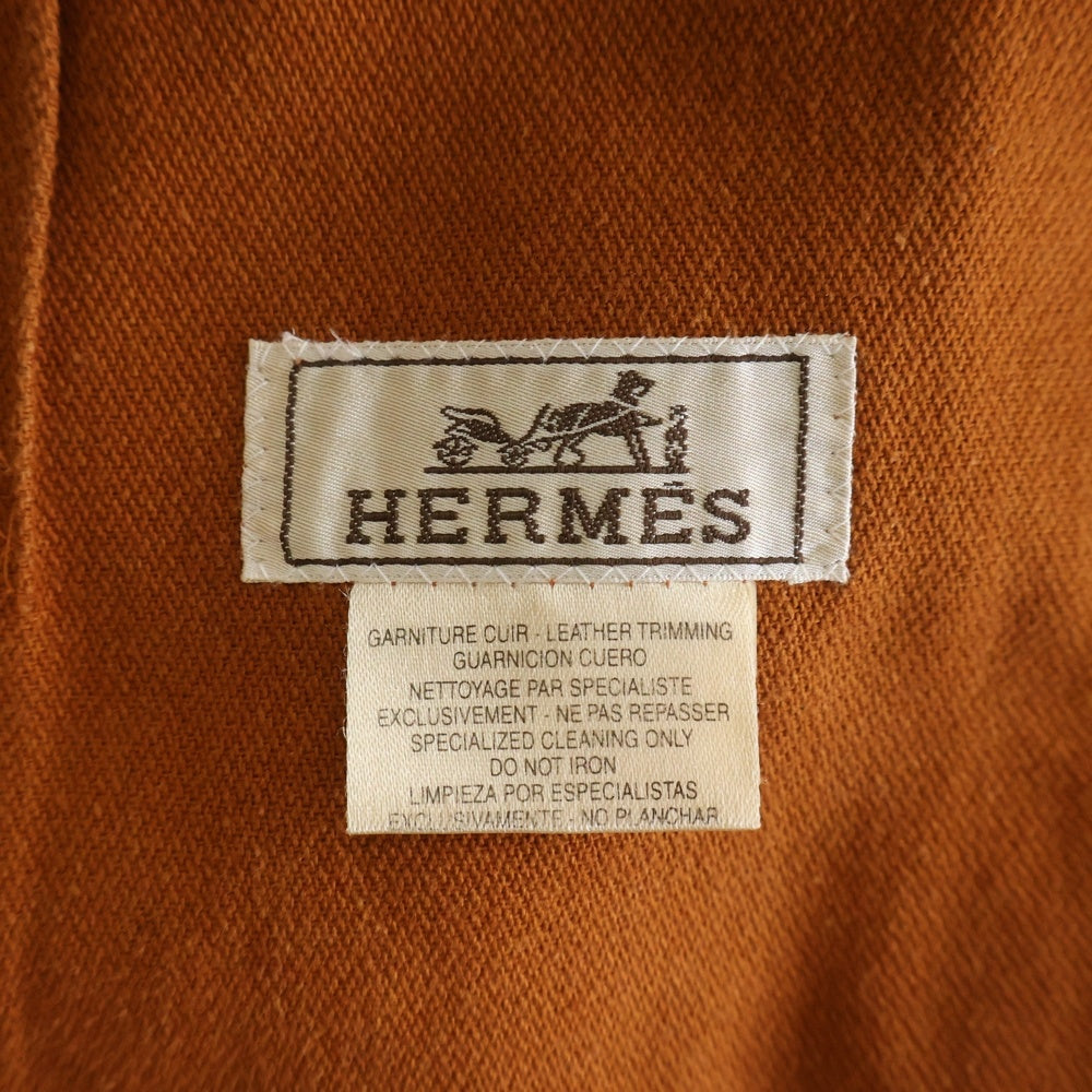 HERMES(エルメス) レザー切り替え 4B テーラードジャケット オレンジ
