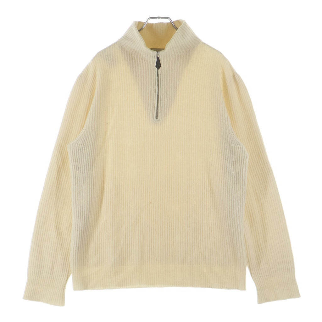 HERMES(エルメス) ハーフジップカシミヤニットセーター アイボリー
