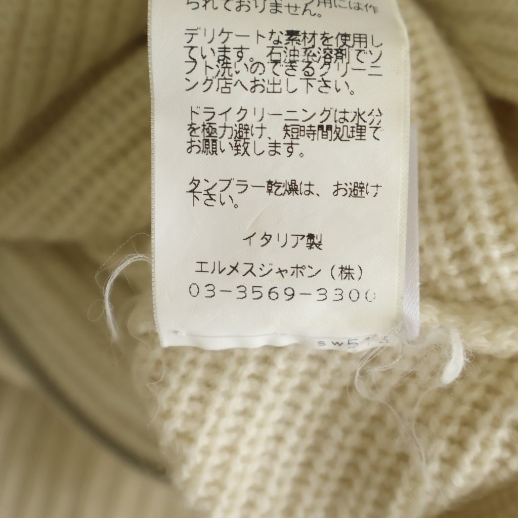 HERMES(エルメス) ハーフジップカシミヤニットセーター アイボリー