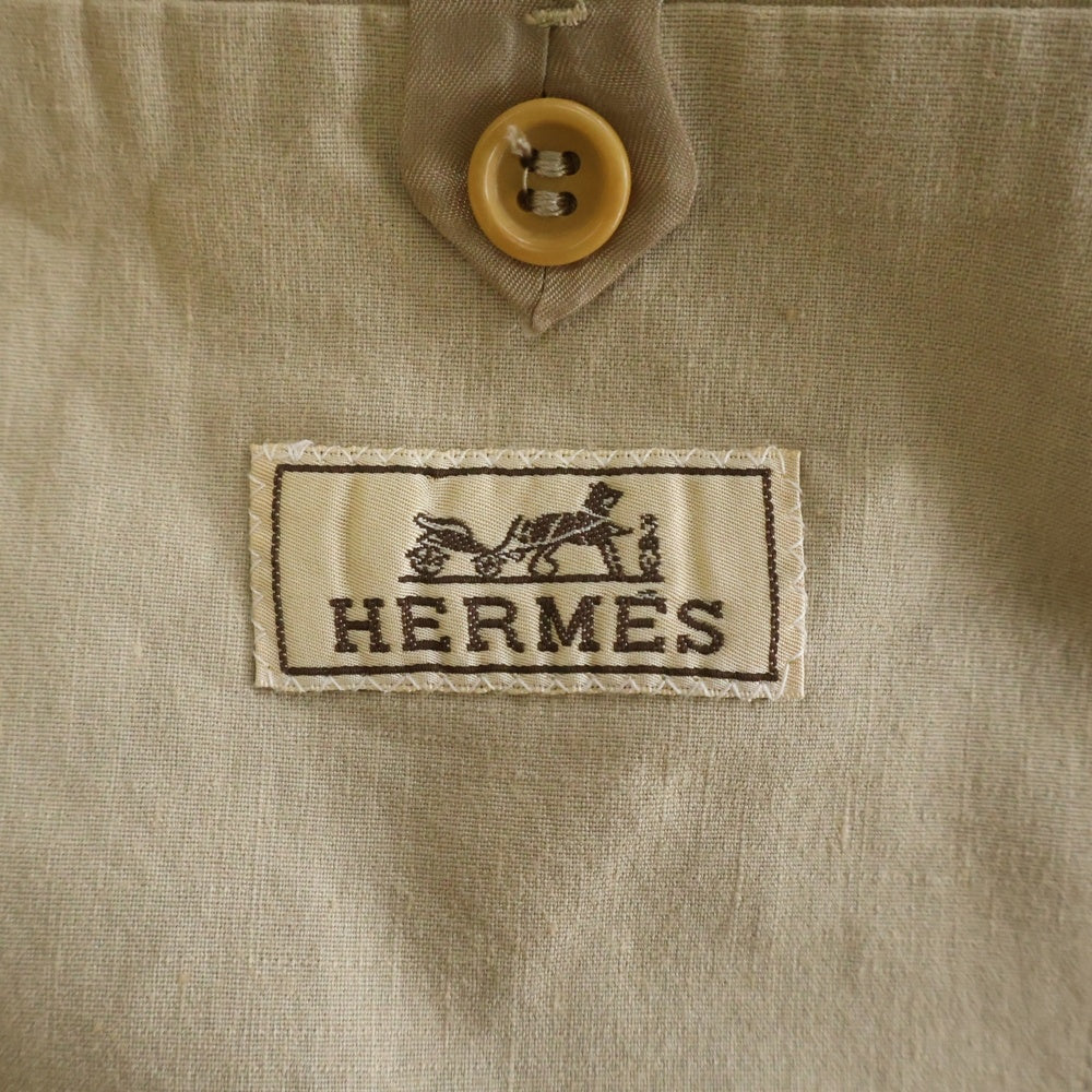 HERMES(エルメス) リネン 2B テーラードジャケット ベージュ