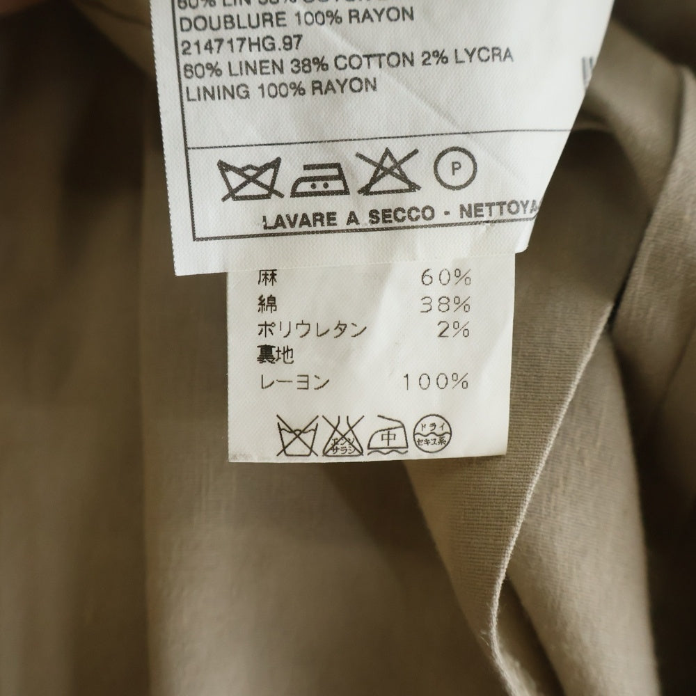 HERMES(エルメス) リネン 2B テーラードジャケット ベージュ