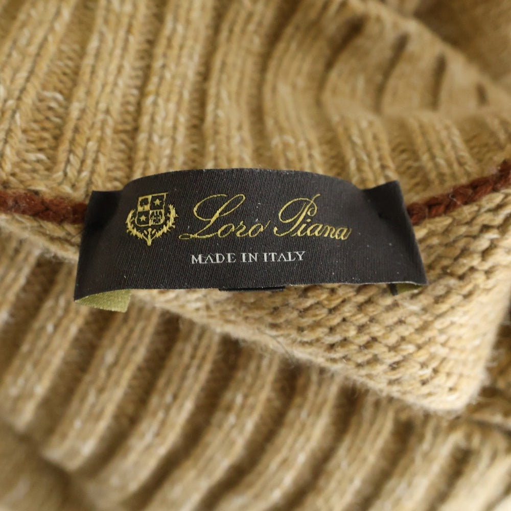Loro Piana(ロロピアーナ) カシミヤ ハイネック プルオーバー 長袖ニット セーター ベージュ
