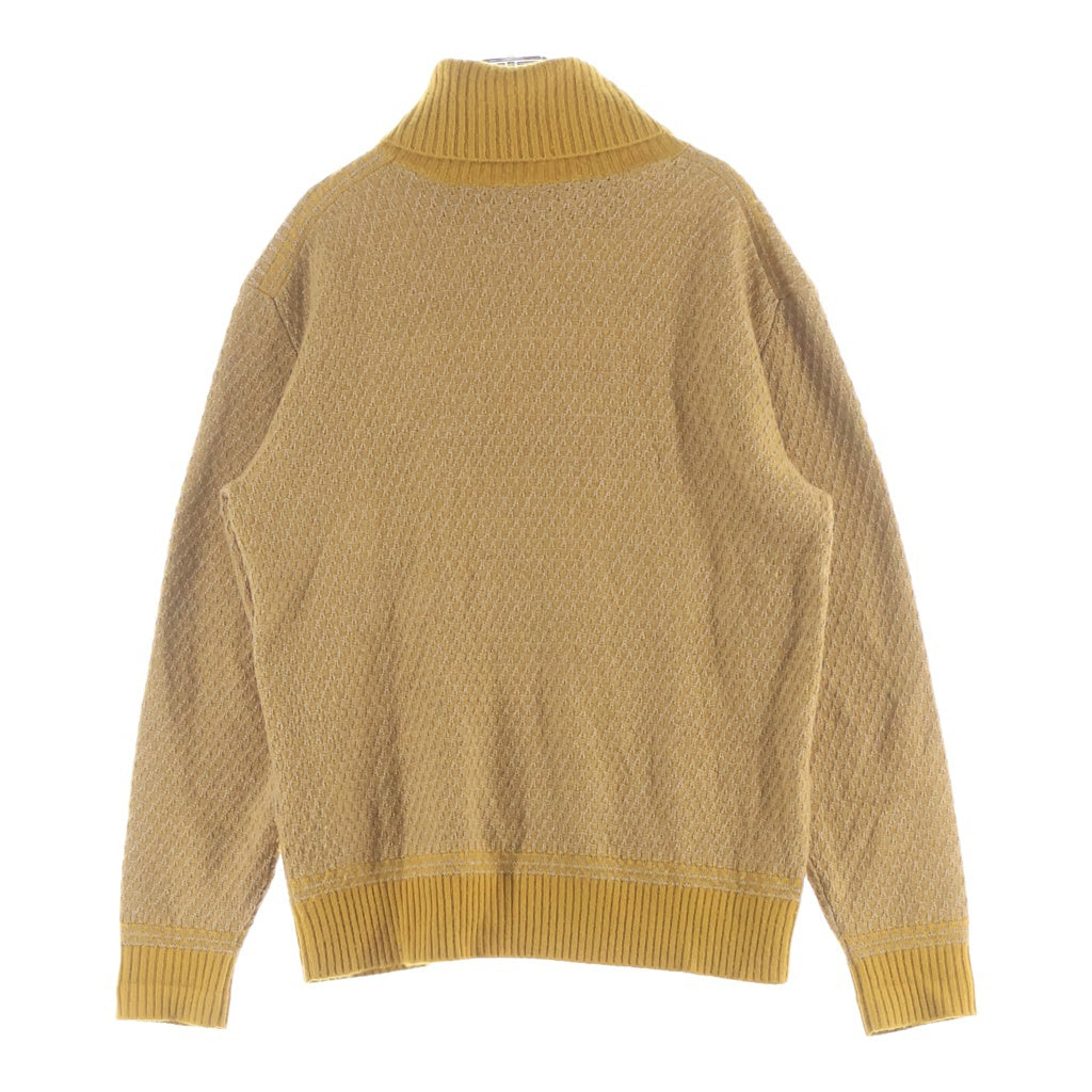 Loro Piana(ロロピアーナ) タートルネックセーター ノルディック柄 マスタード イエロー カシミヤ×シルク