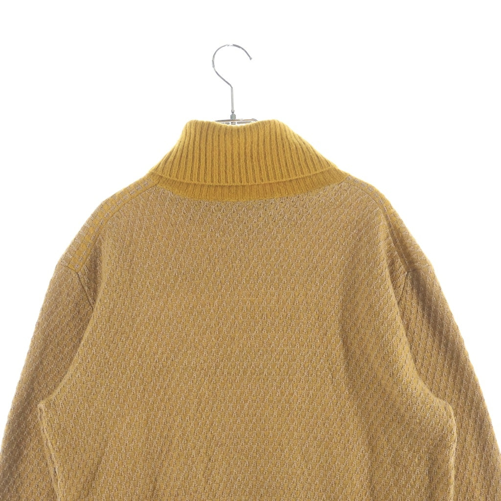 Loro Piana(ロロピアーナ) タートルネックセーター ノルディック柄 マスタード イエロー カシミヤ×シルク