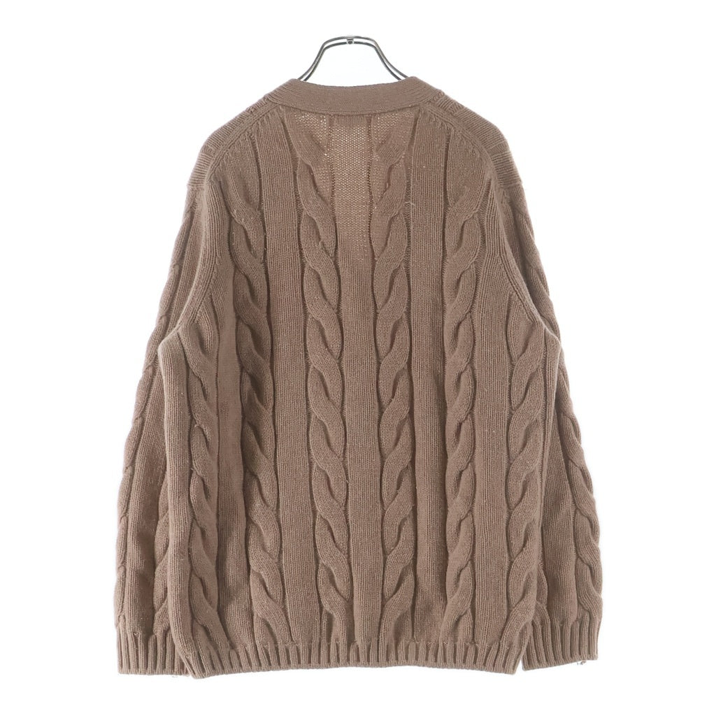 Loro Piana(ロロピアーナ) カーディガン ケーブルニット フィッシャーマン ブラウンベージュ カシミヤ