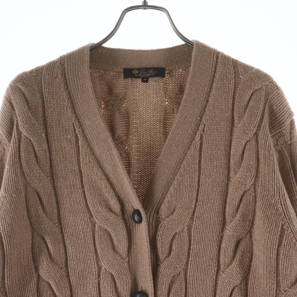 Loro Piana(ロロピアーナ) カーディガン ケーブルニット フィッシャーマン ブラウンベージュ カシミヤ