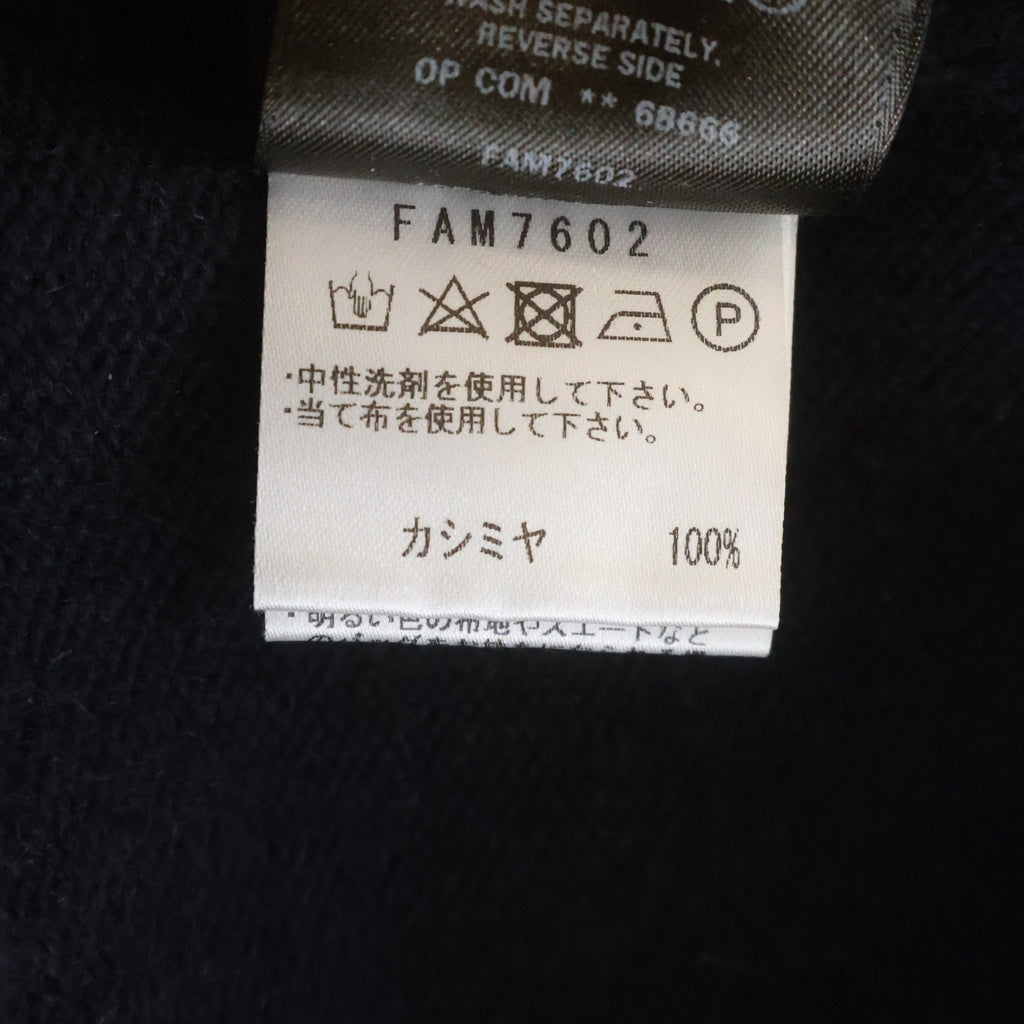 Loro Piana(ロロピアーナ) ラグランスリーブ バイカラーセーター ネイビー カシミヤ