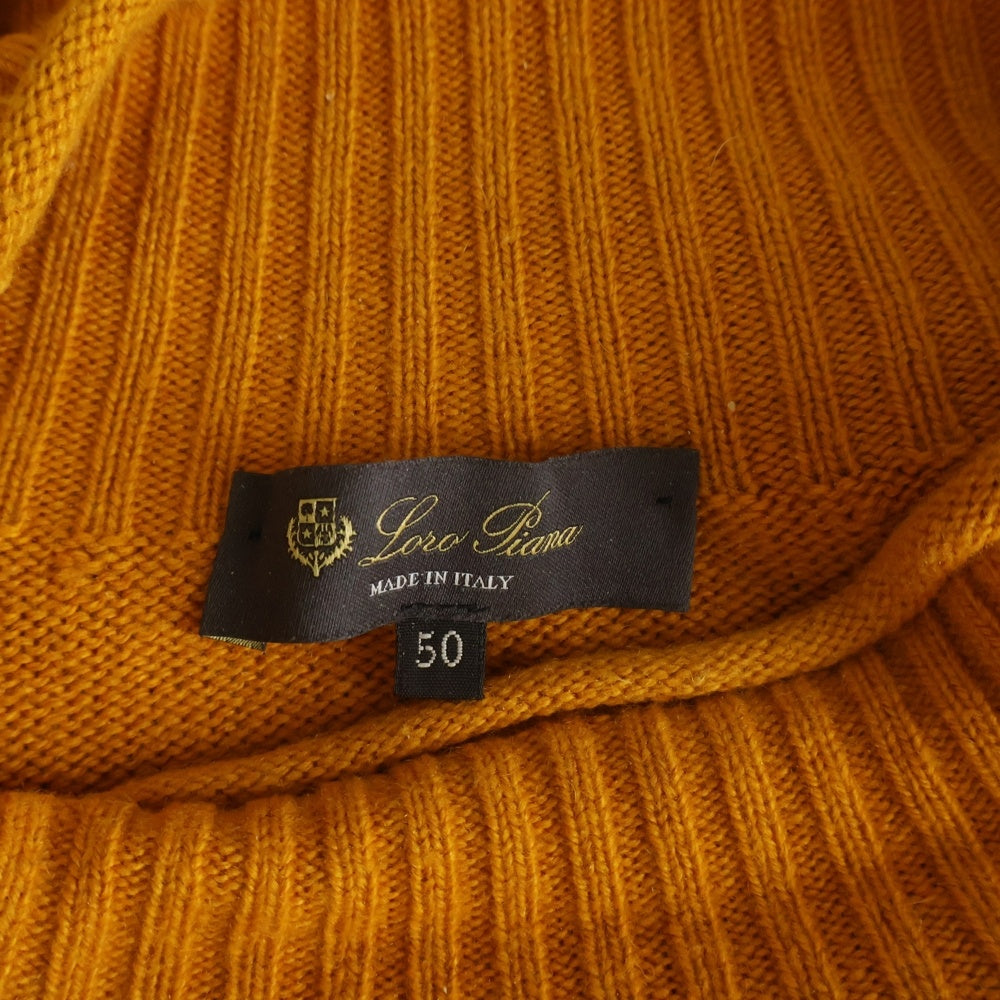 Loro Piana(ロロピアーナ) タートルネックセーター オレンジ カシミヤ×シルク