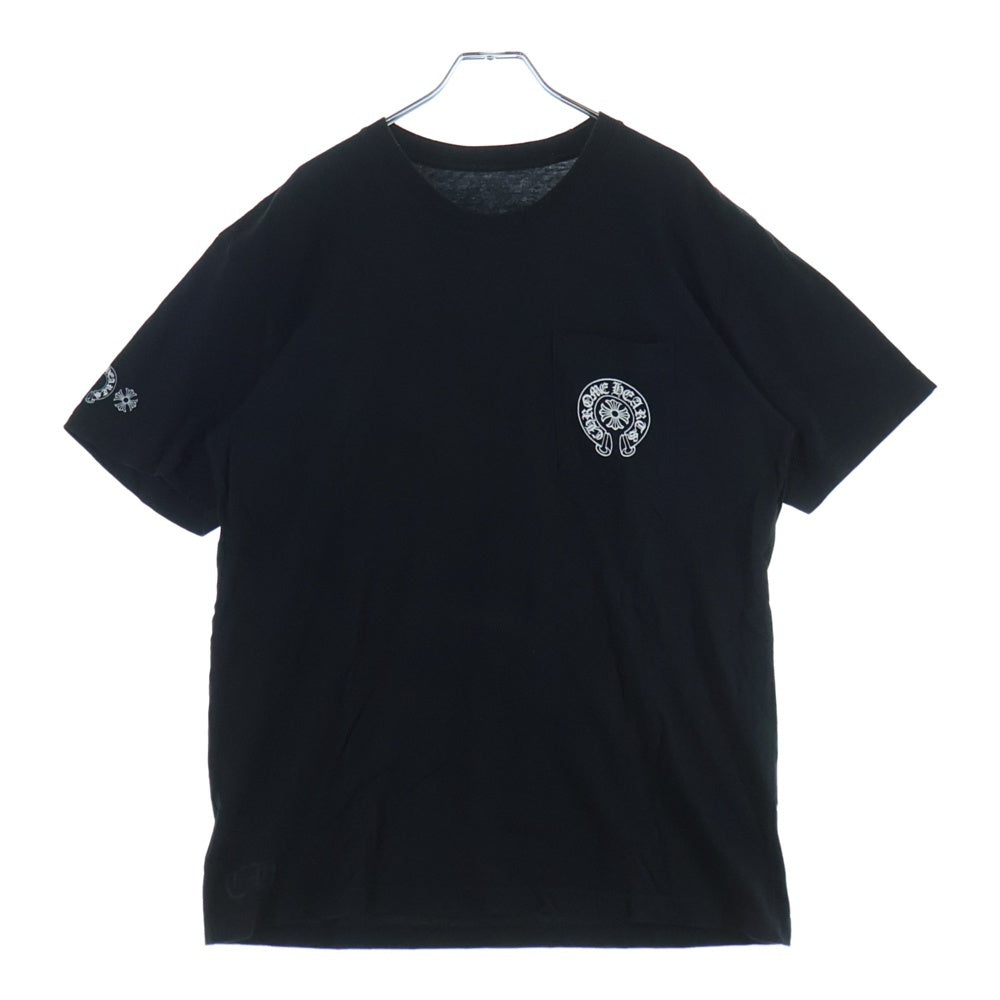 CHROME HEARTS(クロムハーツ) ■GRAD CIRCLE LOGO グラデーションサークルロゴプリント 半袖Tシャツ ブラック コットン