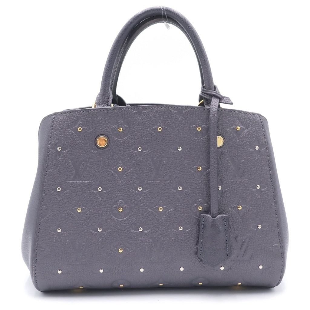 LOUIS VUITTON(ルイヴィトン) モノグラムアンプラント モンテーニュBB 2WAYバッグ ハンドバッグ ショルダーバッグ パープル レザー M51727 ゴールド金具 レディース