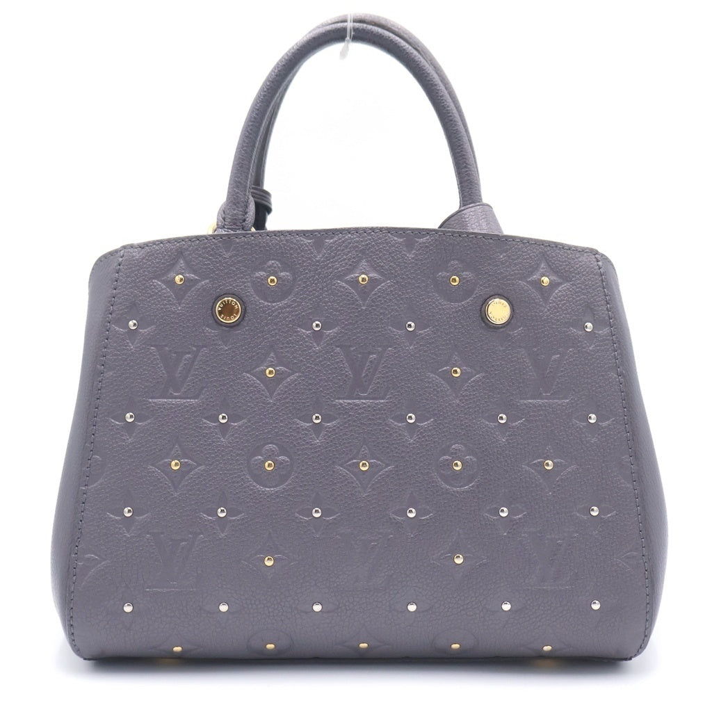 LOUIS VUITTON(ルイヴィトン) モノグラムアンプラント モンテーニュBB 2WAYバッグ ハンドバッグ ショルダーバッグ パープル レザー M51727 ゴールド金具 レディース