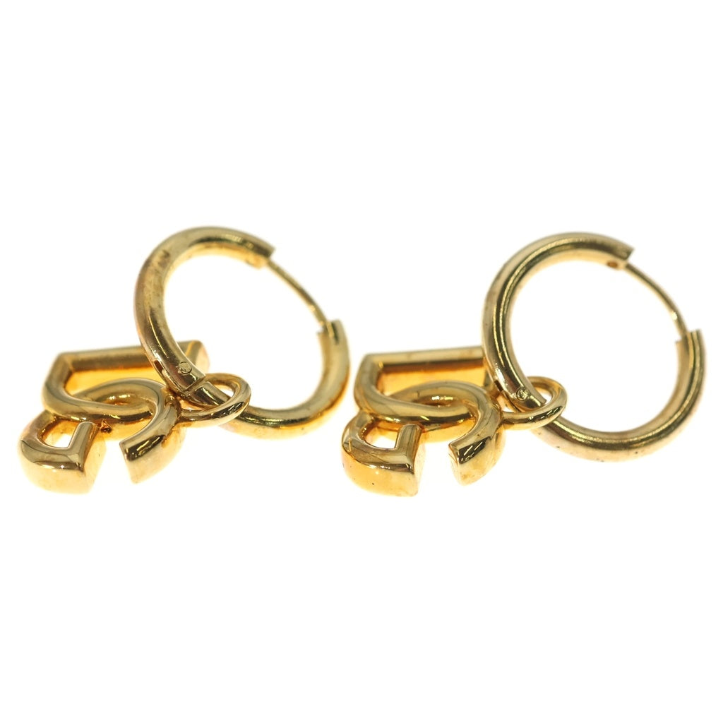 DOLCE & GABBANA(ドルチェアンドガッバーナ) DCロゴ フープピアス ゴールド メッキ レディース