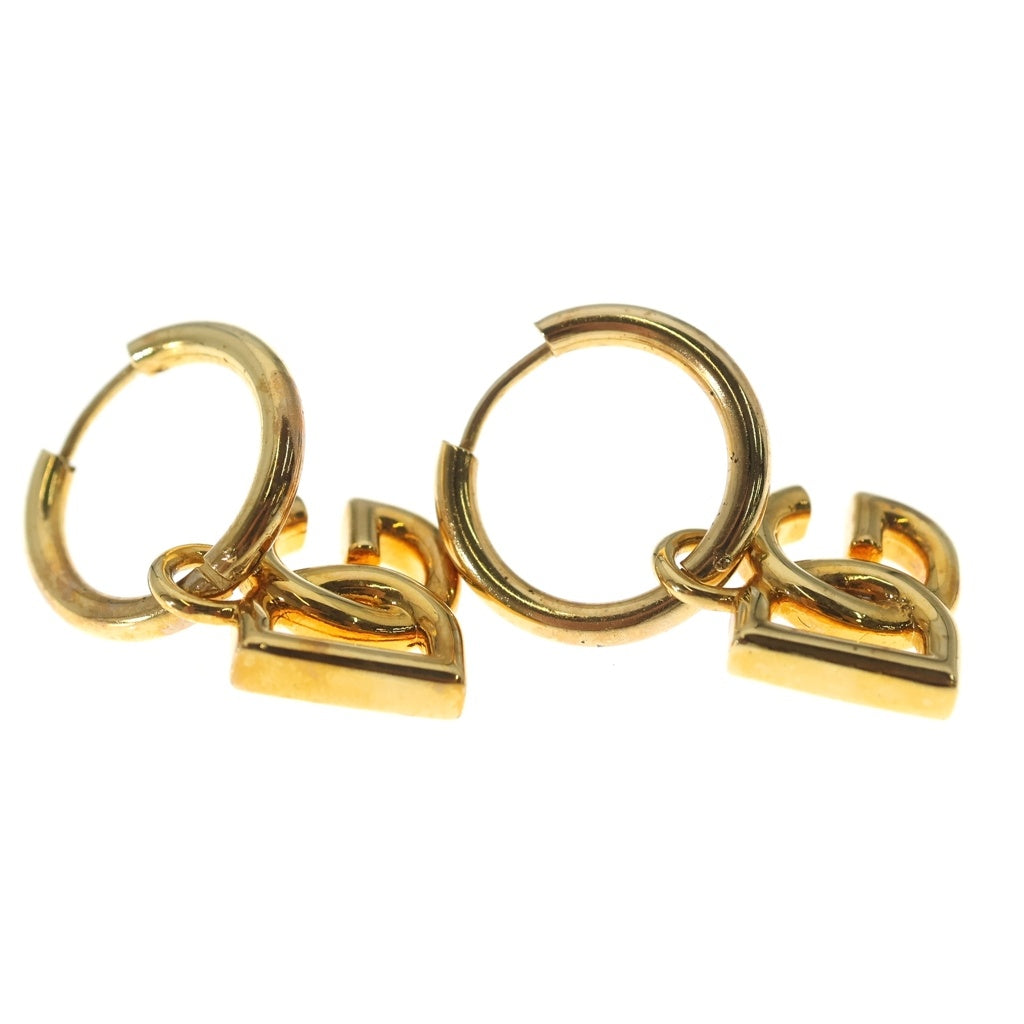 DOLCE & GABBANA(ドルチェアンドガッバーナ) DCロゴ フープピアス ゴールド メッキ レディース