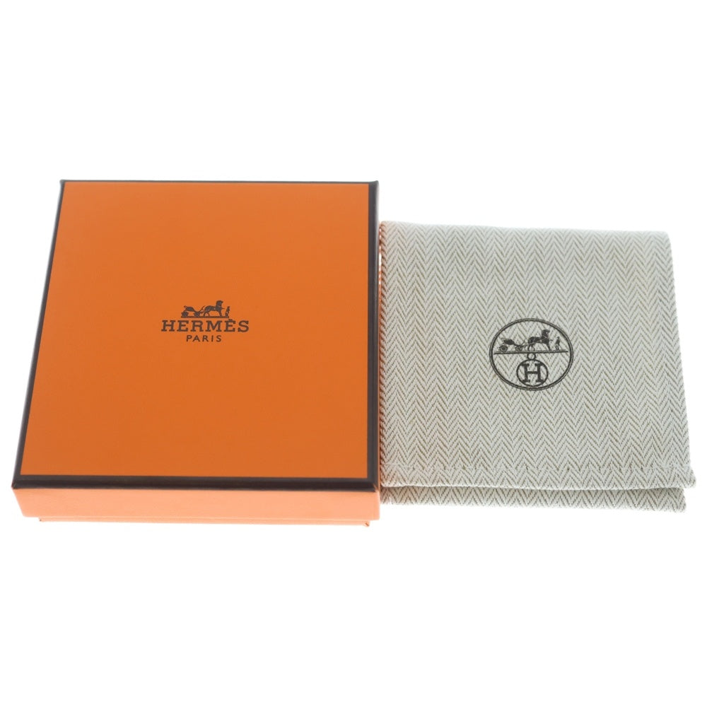 HERMES(エルメス) ミニ ポップH ネックレス ペンダント チェーン ピンクゴールド バイカラー ベージュ×ホワイト GP レディース