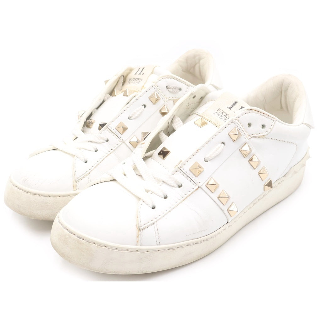 VALENTINO(ヴァレンティノ) ■ロックスタッズ ローカットスニーカーホワイト レザー 靴 レディース