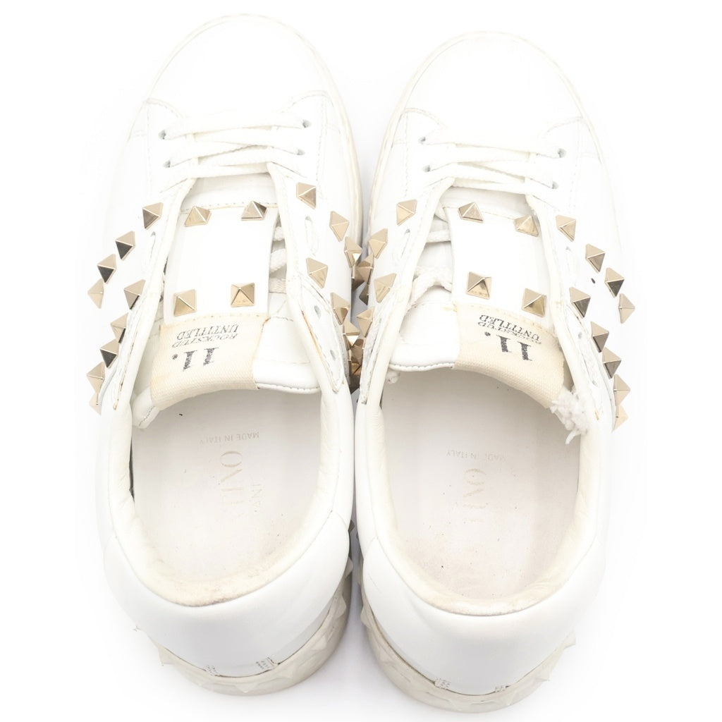 VALENTINO(ヴァレンティノ) ■ロックスタッズ ローカットスニーカーホワイト レザー 靴 レディース