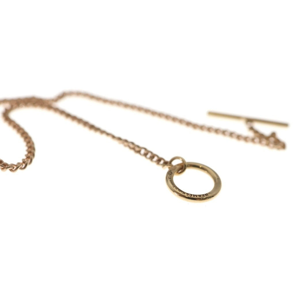 HERMES(エルメス) エシャぺ ネックレス ペンダント チェーン ピンクゴールド Au750 PG レディース