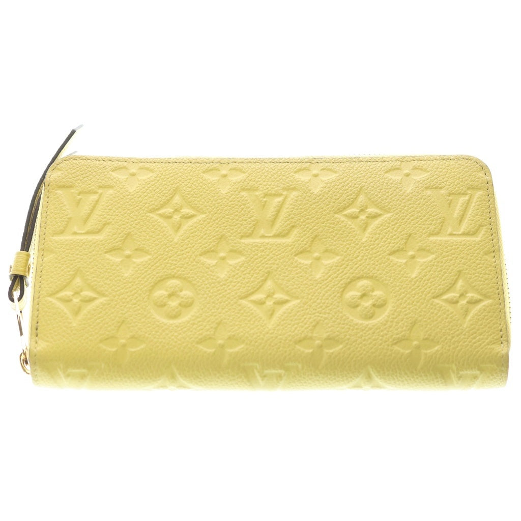 LOUIS VUITTON(ルイヴィトン) モノグラムアンプラント ジッピーウォレット レザー 長財布 イエロー M60572 レディース