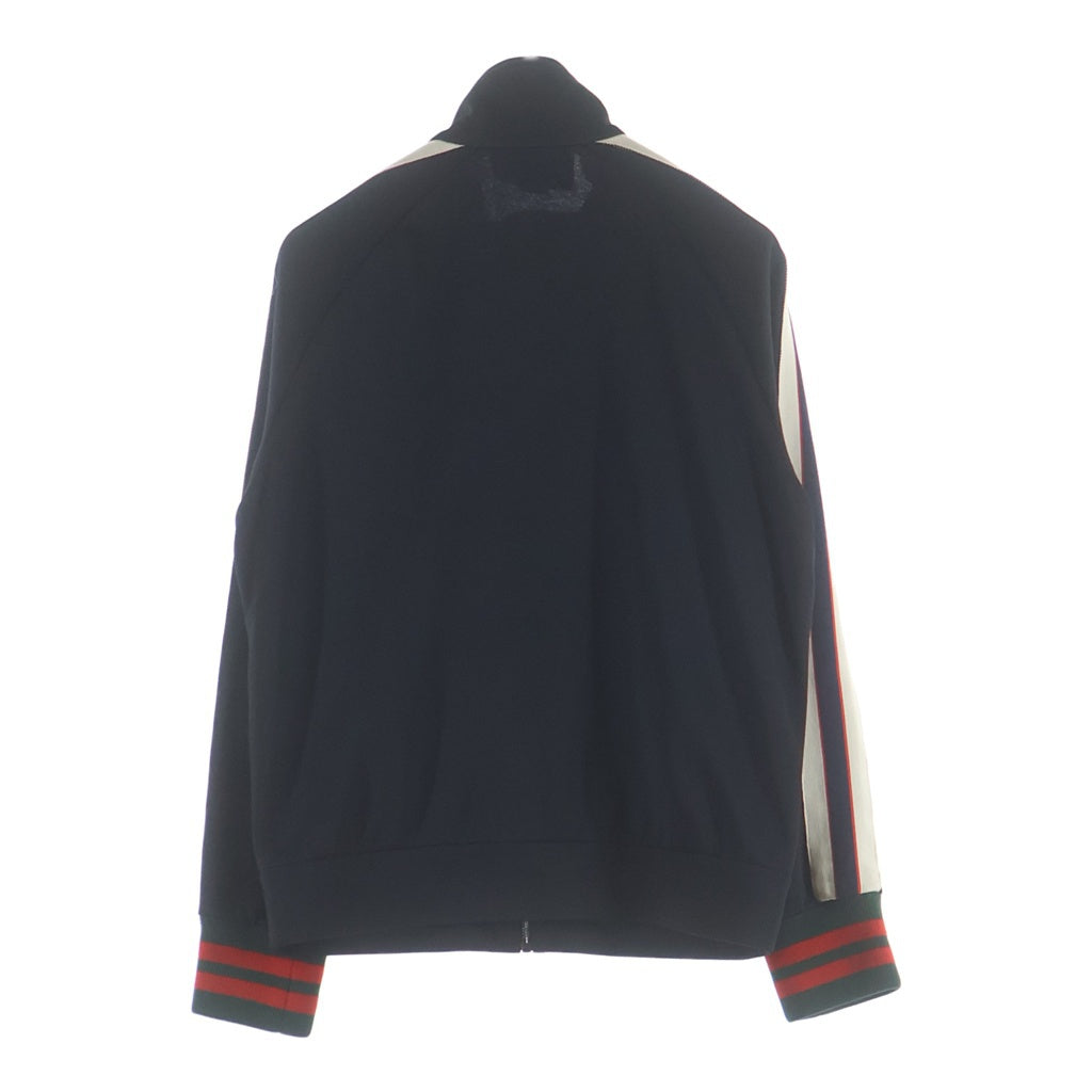 GUCCI(グッチ) ロゴ サイドライン テクニカルジャージ トラックジャケット ブラック コットン #S 474634