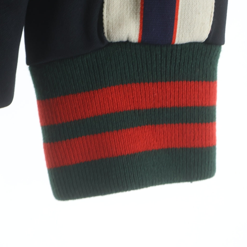 GUCCI(グッチ) ロゴ サイドライン テクニカルジャージ トラックジャケット ブラック コットン #S 474634