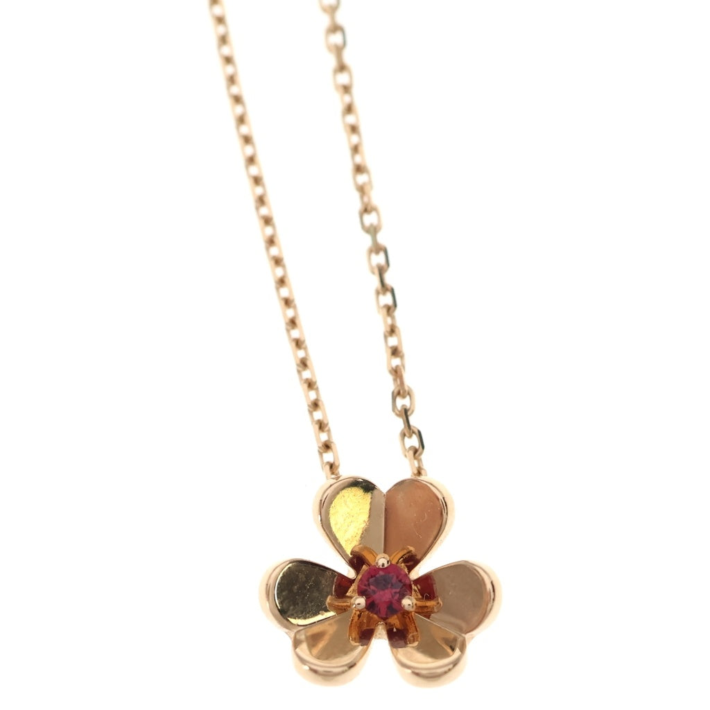 Van Cleef & Arpels(ヴァンクリーフアンドアーペル) フリヴォル ミニ ネックレス ペンダント チェーン ピンクゴールド 1Pルビー Au750PG 3.1g VCARP7S800 レディース