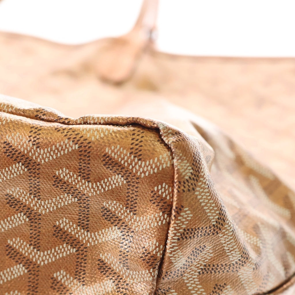 GOYARD(ゴヤール) 限定カラー サンルイPM トートバッグ ハンドバッグ ブロンズ メタリックオレンジ レザー レディース